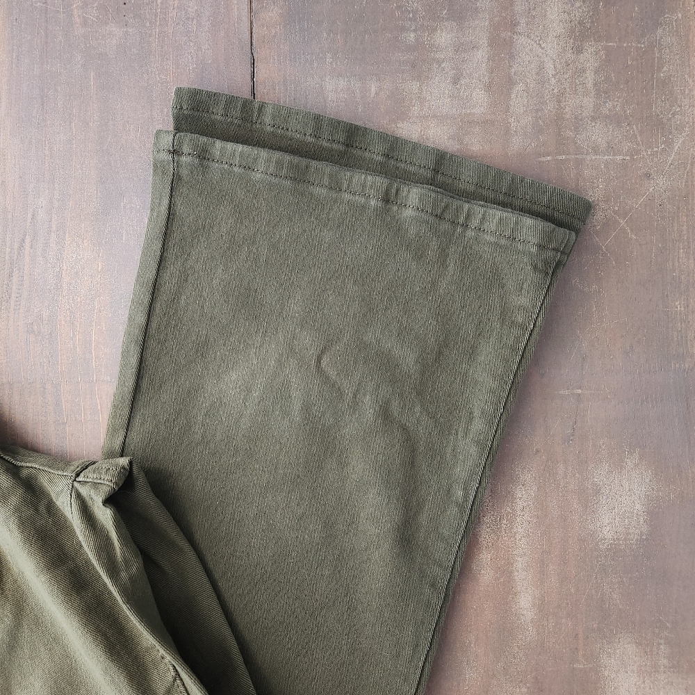 SHEIN Green Khaki Wide Leg Jeans - Size 1X - Picture 2 of 12
